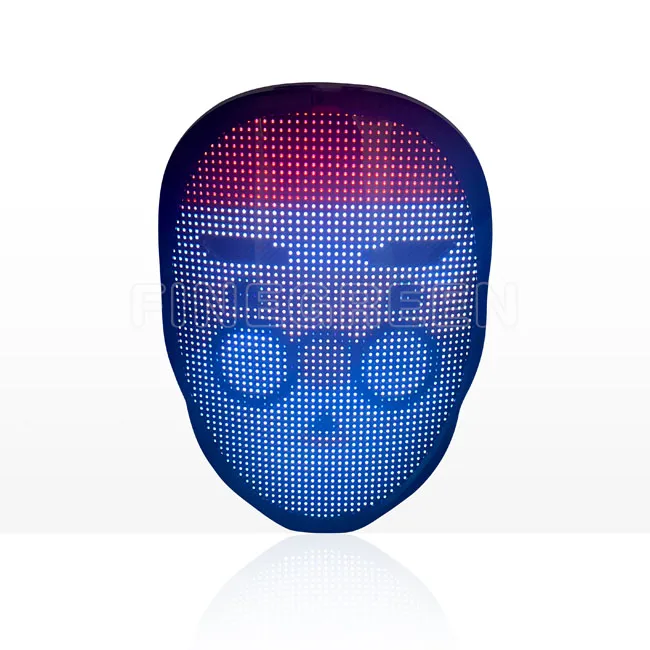 LED Light Up Mask Glow  Funny Glow  Wireless Halloween Face mask LED shinning app mask