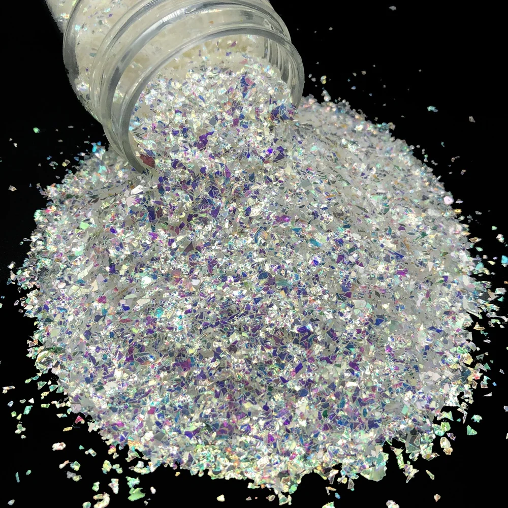 Eco-friendly Iridescent confetti Flakes hexagonal mylar flakes irregular glitter
