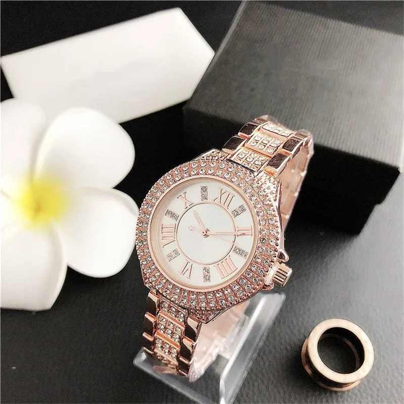 Luxury Iced Out Watch Gold Diamond Watch for Men Quartz Waterproof Wristwatch Luxury Wrist Quartz Watch for Men