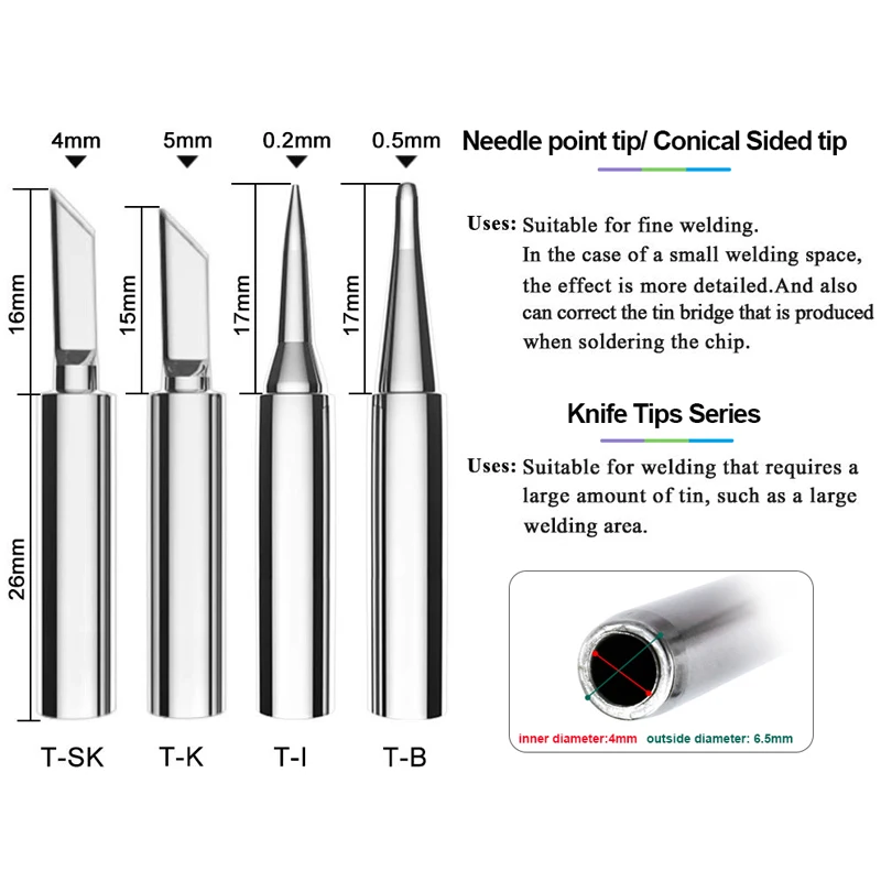 High Quality Long Life 900M-T series Soldering iron  tips for 936 soldering station, 908 soldering iron