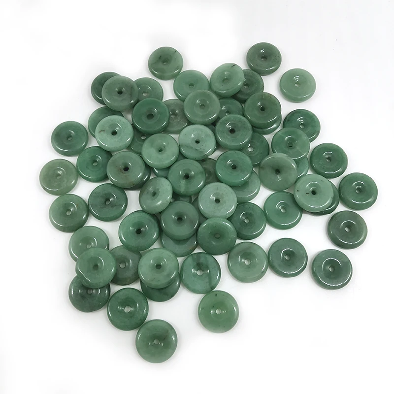 Natural Jade Pendant Necklace Safety Button Circle  Jade Necklace Pendant