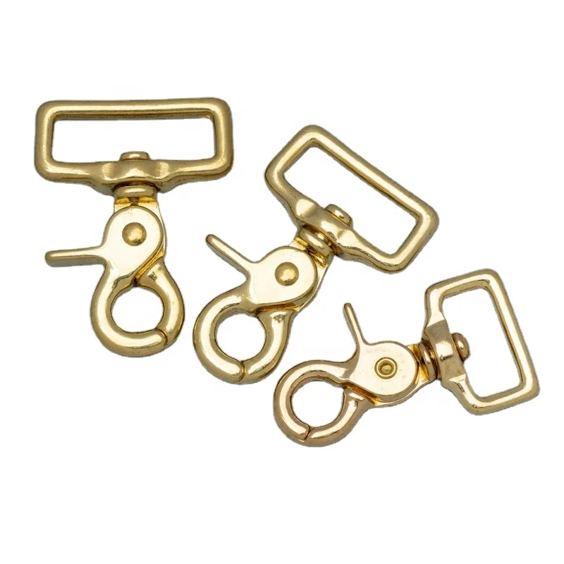 Fashion Brass Swivel Snap Hook Chain Snap Hook Lobster Claw Brass Snap Hook For Woman Handbags
