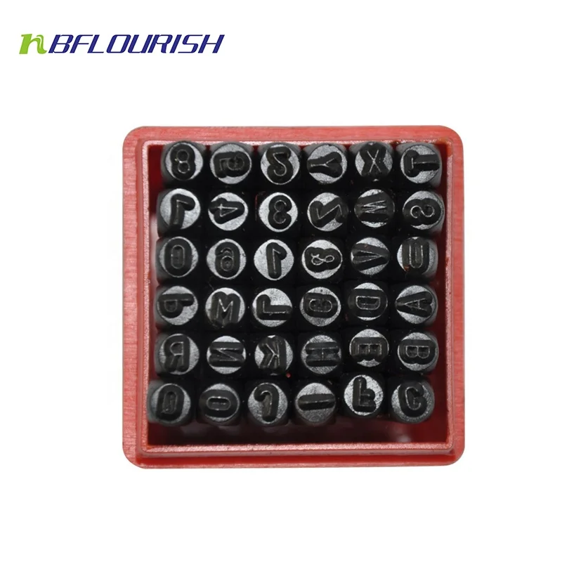 YUTE 36PCS 4MM number and letter stamp