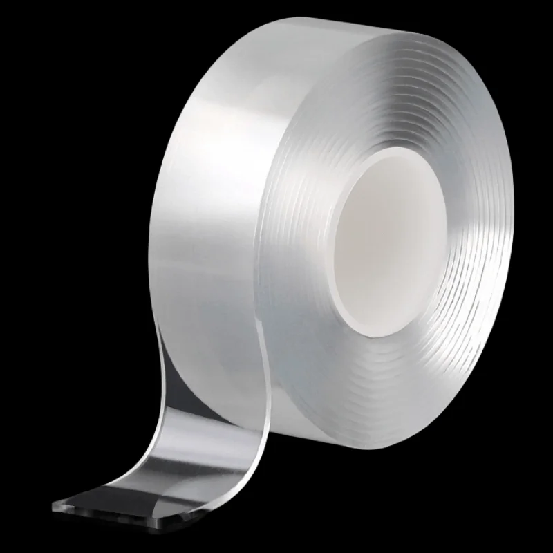5m/16.5ft Washable Removable Strong Wall Tape Transparent Reusable Nano Adhesive Tape For Home and Office