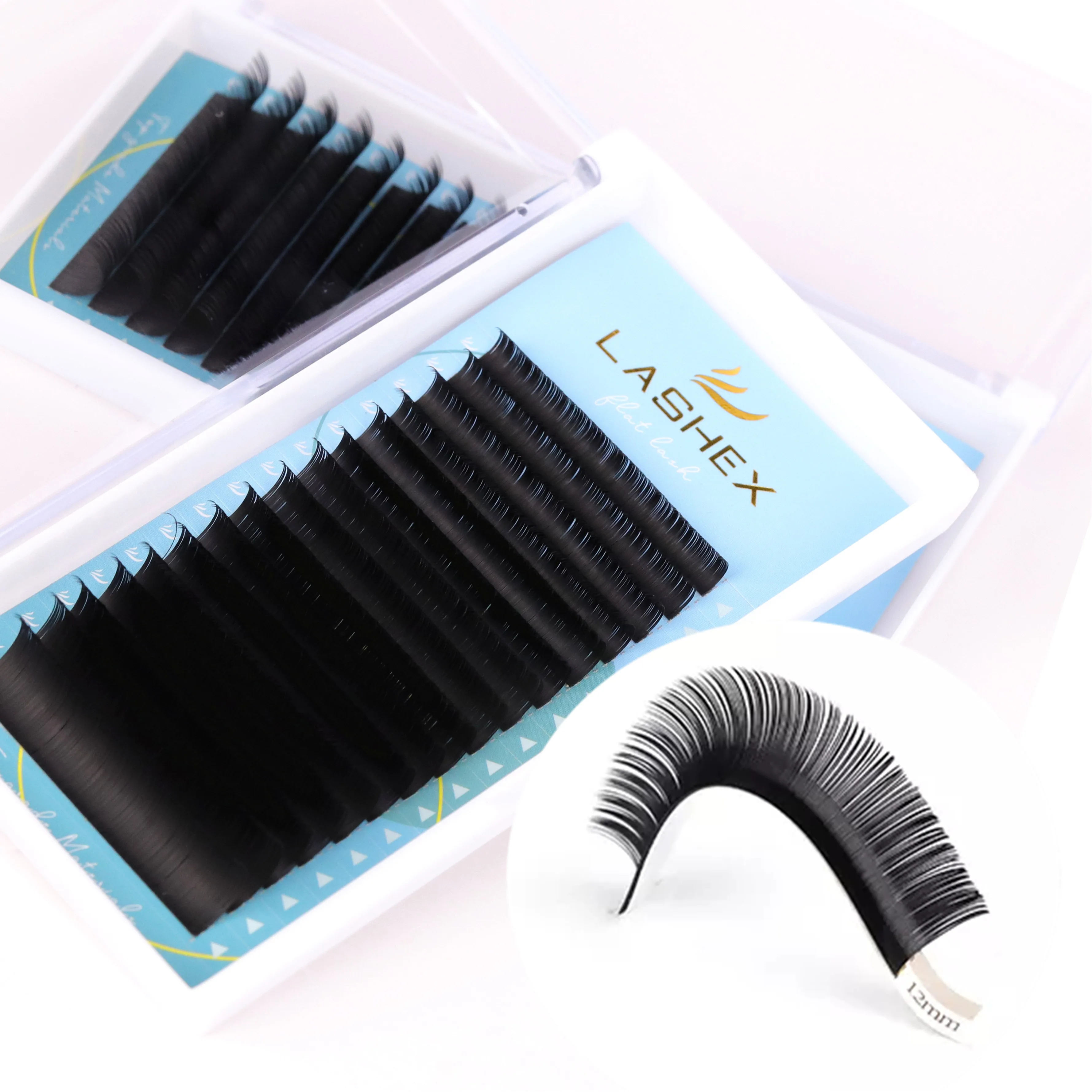 Extensions de cils en soie Ellipse cils individuels, plateau OEM nouvelle tendance etiquette privee