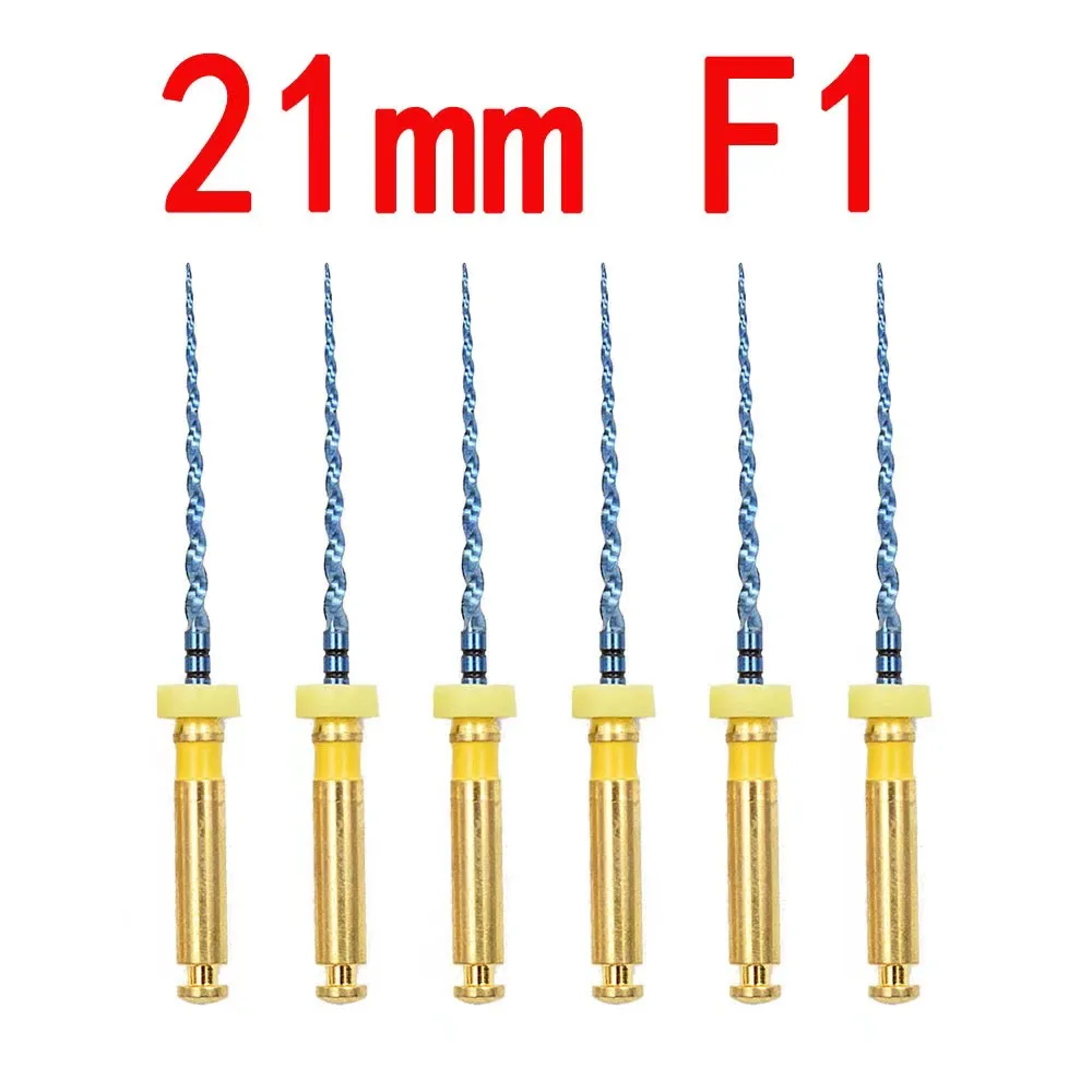 Dental Instruments Heat Activated Niti Blue/Gold Super Rotary Files For Endodontic Motor