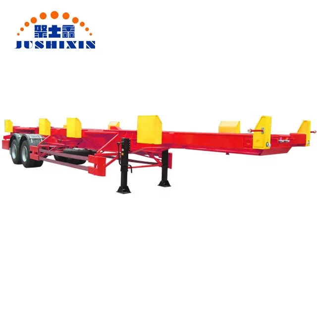 China Manufacture Good Price 2 Axles 45T Port Skeleton Container Semi Trailer On Sale