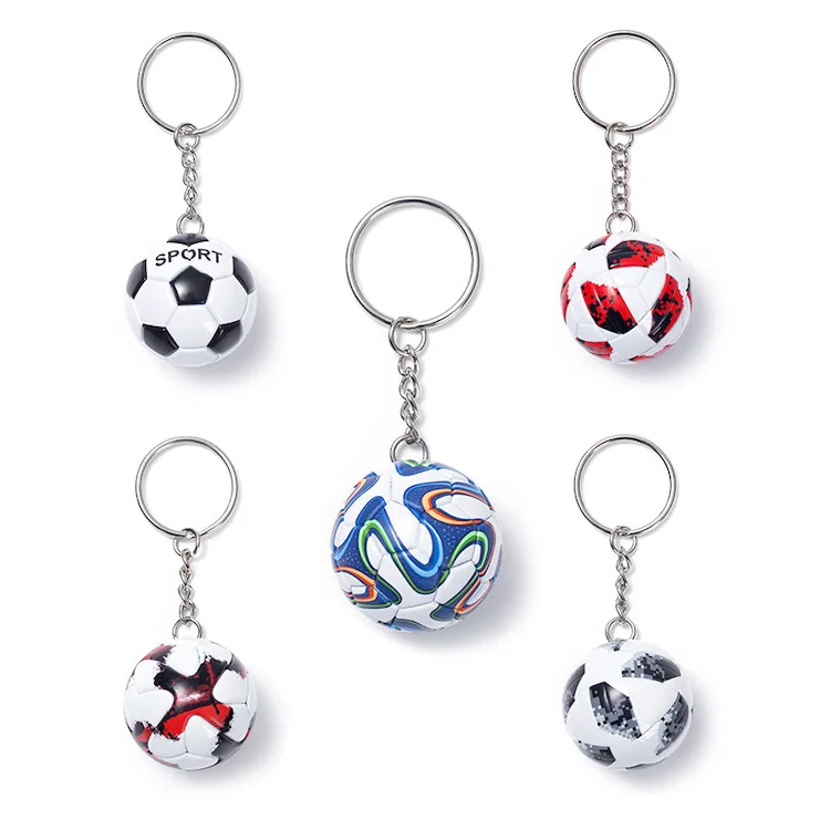 Wholesale 3D Mini Keychains Club Football Team PVC Keychain Football Ball Ball Keychain