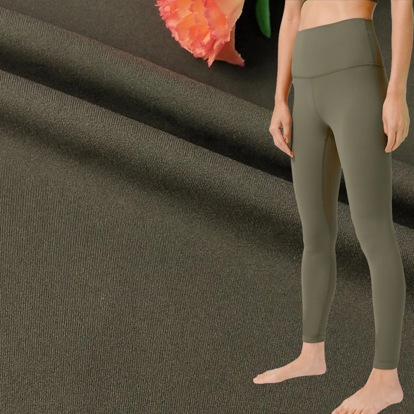 
 Новый двойной вязки с 80% нейлон 20% ткани для купальники, из спандекса, кирпечей из глины бюстгальтер для йоги ткань леггинсов  