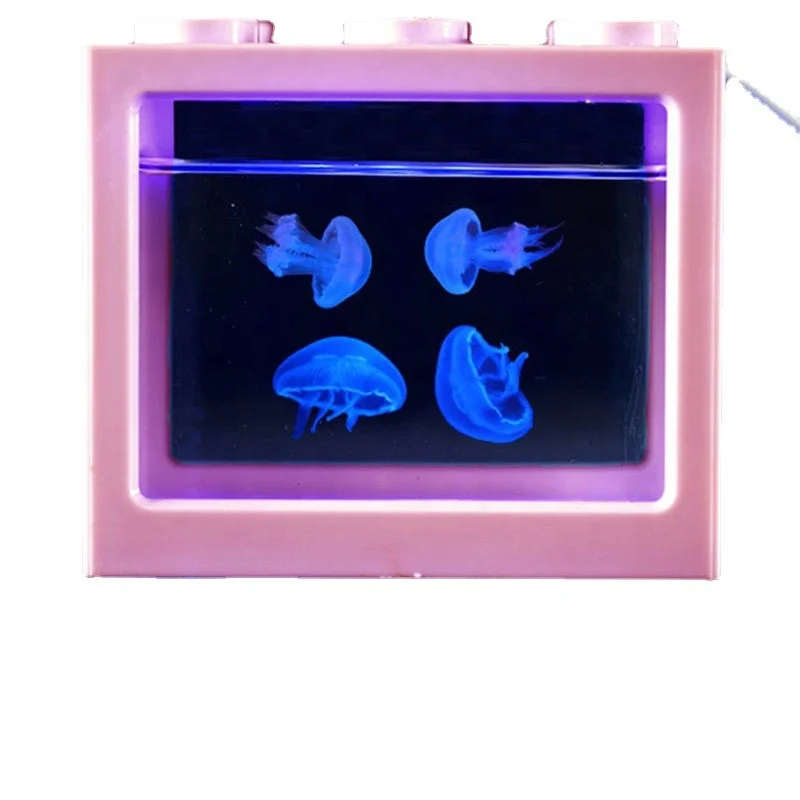 Contemporary Design High Quality Aquarium Jellyfish Tank Wholesale Middle-Sized Acrylic Tank Rechargeable Power Adaptor Plug-In
