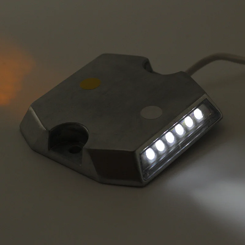 Double side 12pcs leds DC12v 24v Tunnel IP68 Cable LED Wired Road Marker Aluminium Road Stud