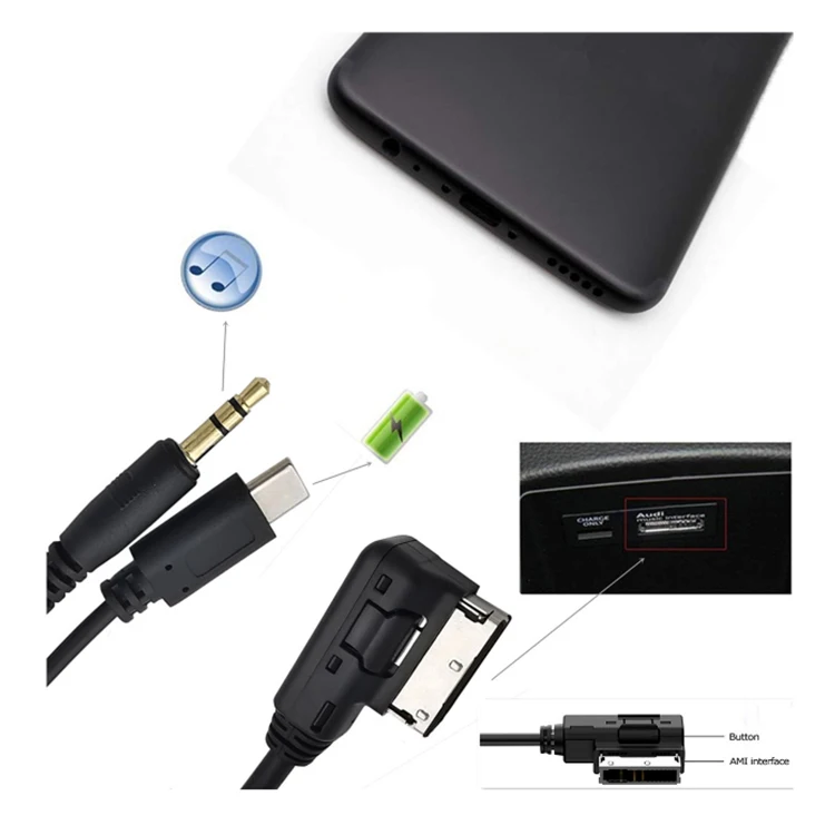  Volkswagen AMI AUDI аудио и USB-C вспомогательный