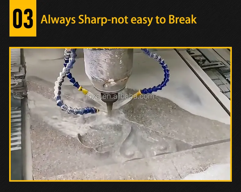 High Quality Marble CNC Router Bits Granite Carving Diamond Tip Engraving Tools For Stone Relief/Statue/Sculpture