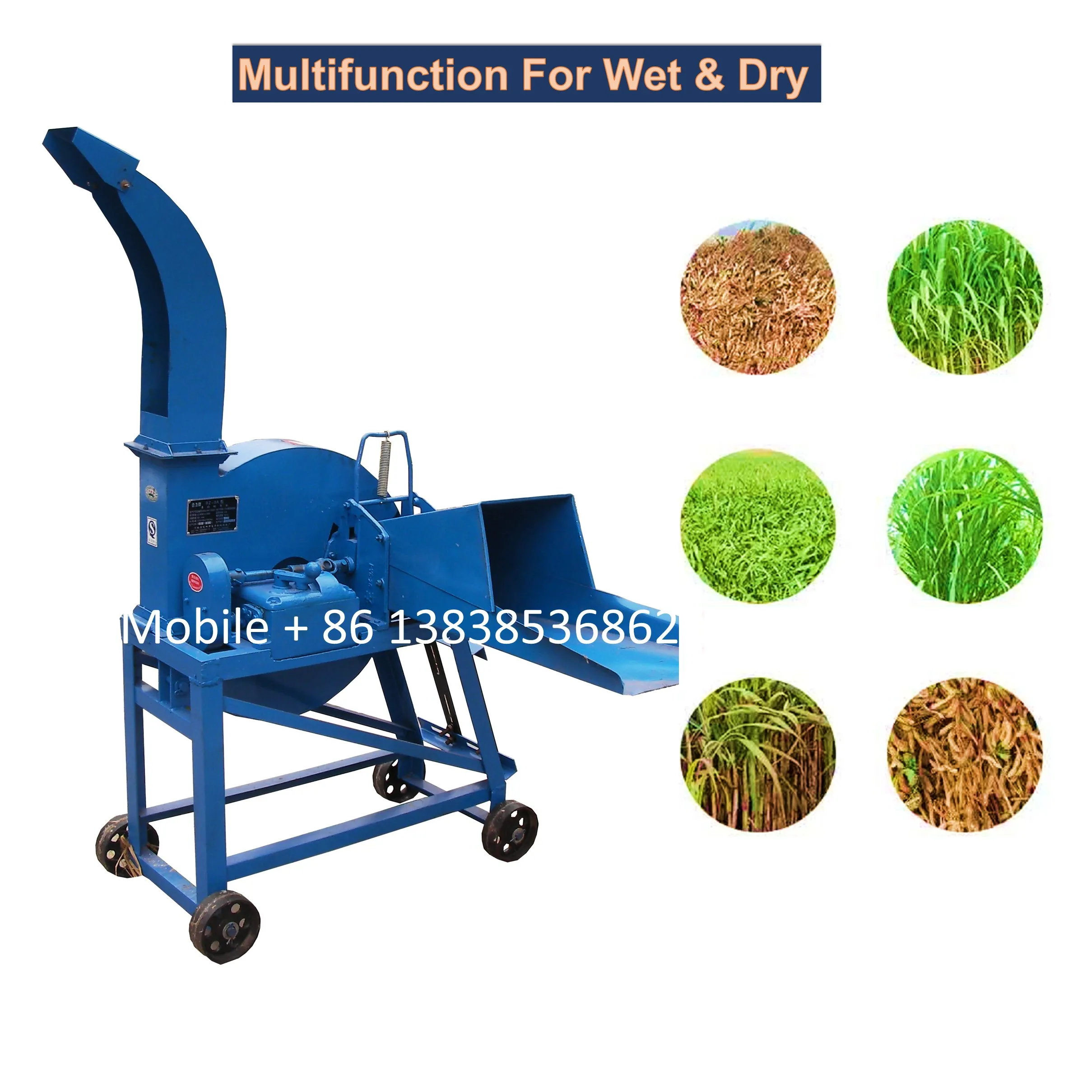 custom-made 4 mm thickness Multifunction diesel engine chaff cutter