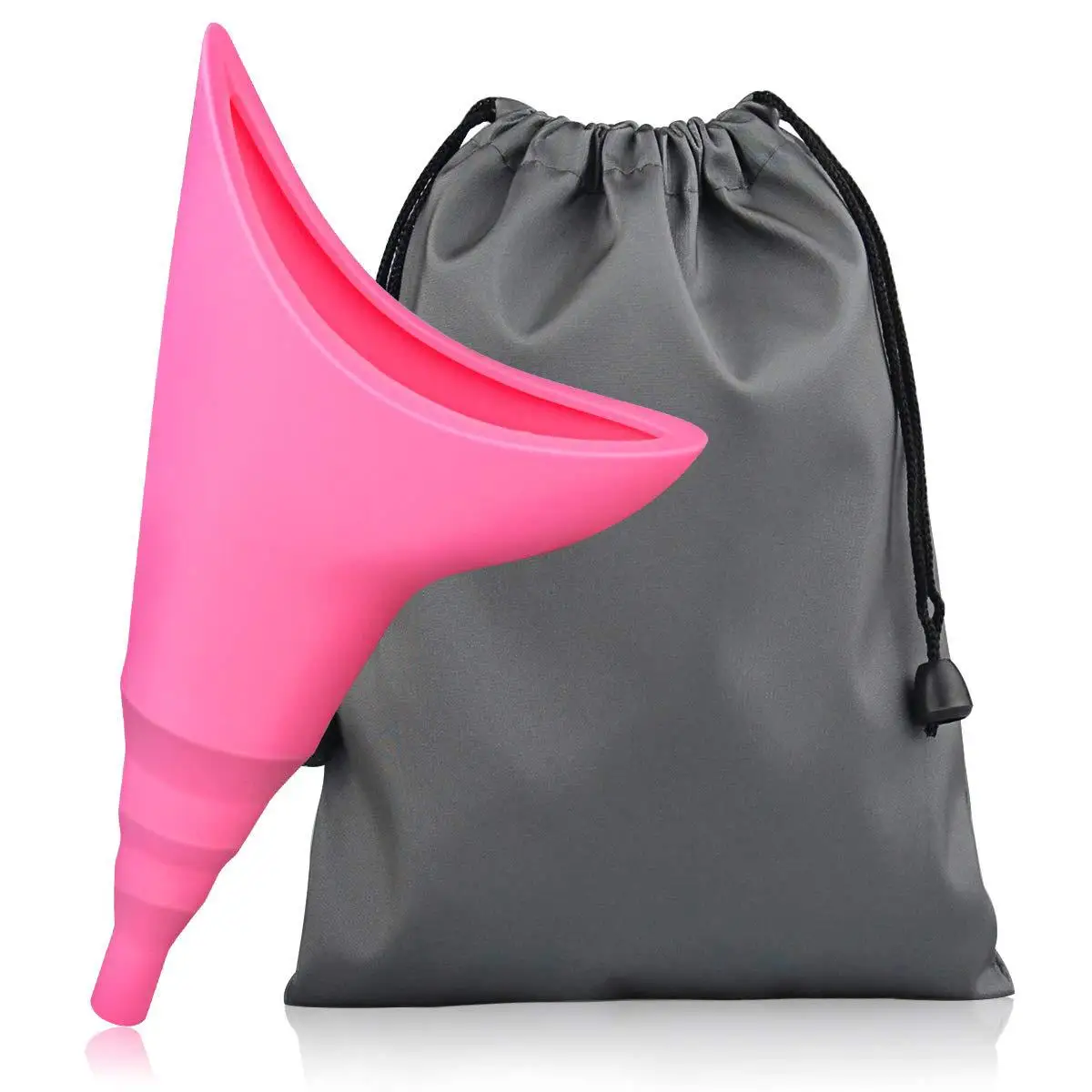Medical Grade Silicone Stand Up Pee Cups Women Female Urinals Device Female Urination Device With Black Bags