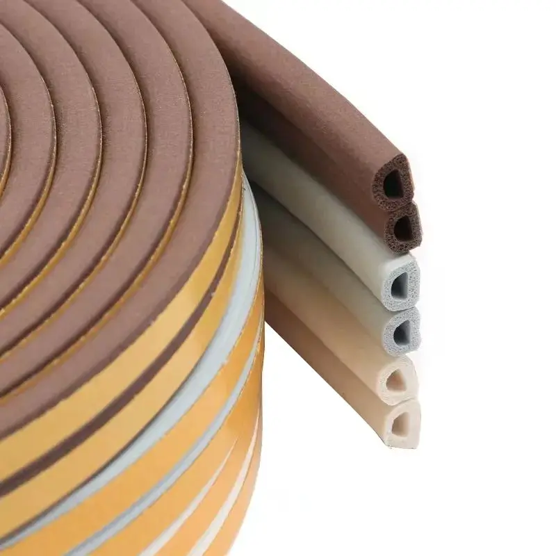 Epdm Sponge Foam E/P/D Shape Self-Adhesive Rubber Seal Strip For Door And Window