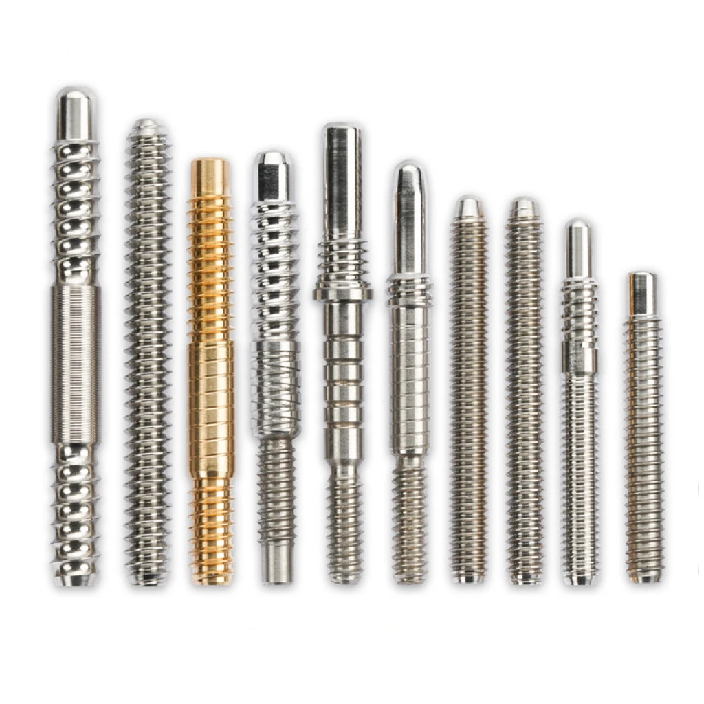 CNC Machining Ball Threading Pool Cue Joint Pin Screw Steel Cnc Aluminum Parts OEM Turning Parts Zinc Customized OEM CN;GUA