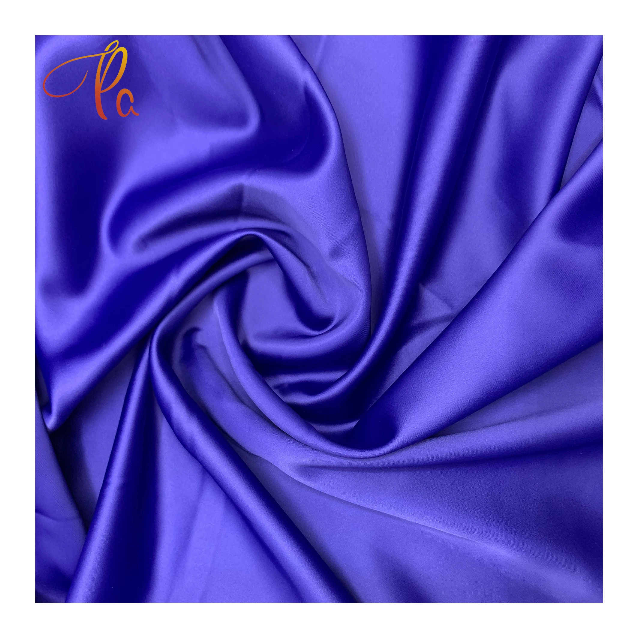 
NO MOQ Wholesale Custom Pure Satin Kimono 100% Polyester Textile For Women Evening Dresses 