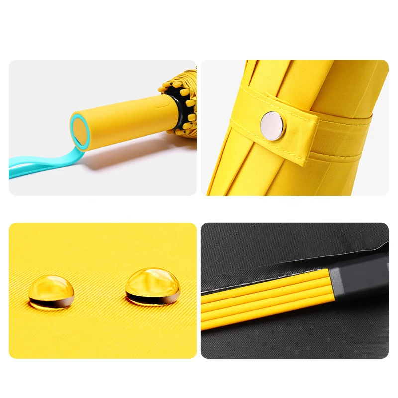 Fully Automatic Folding Umbrella 12 Bone For Sunny And Rainy Wind Resistant Uv Protection 3 Folding Umbrella With Logo Paraguas
