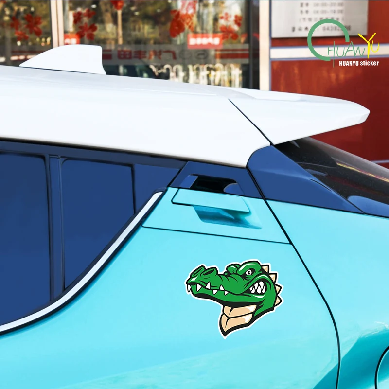 Luxury PVC Decal Crocodile Car Sticker Waterproof Body Sticker Bumper Rear Window Laptop Refrigerator Toilet Warning Plastic