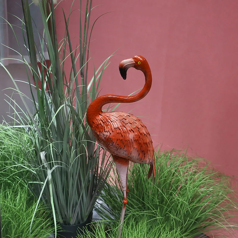 White stone pine bark 1.9m5 head reed white flamingo onion grass lawn light green artificial window landscape