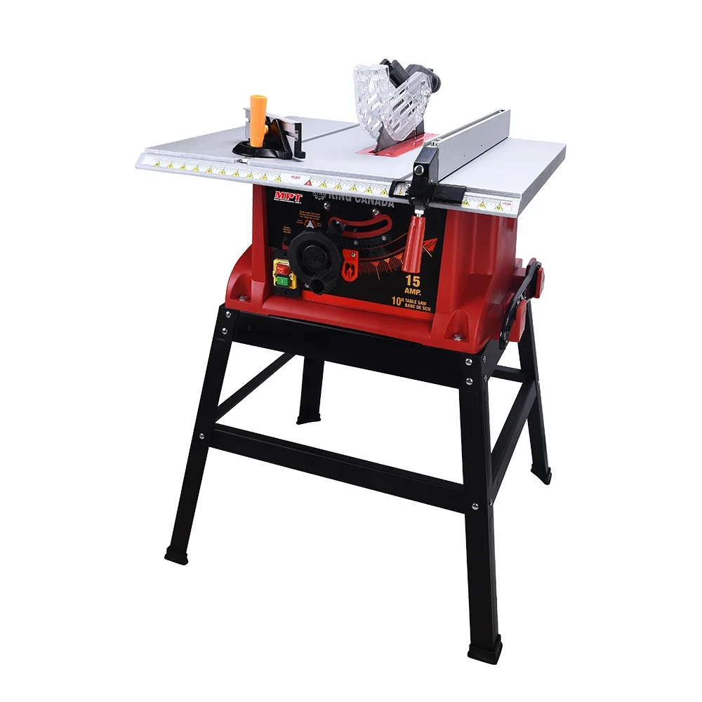 MPT 1600 Вт Настольная пила для деревообработки 254 мм/10 дюймов Настольная пила для резки дерева