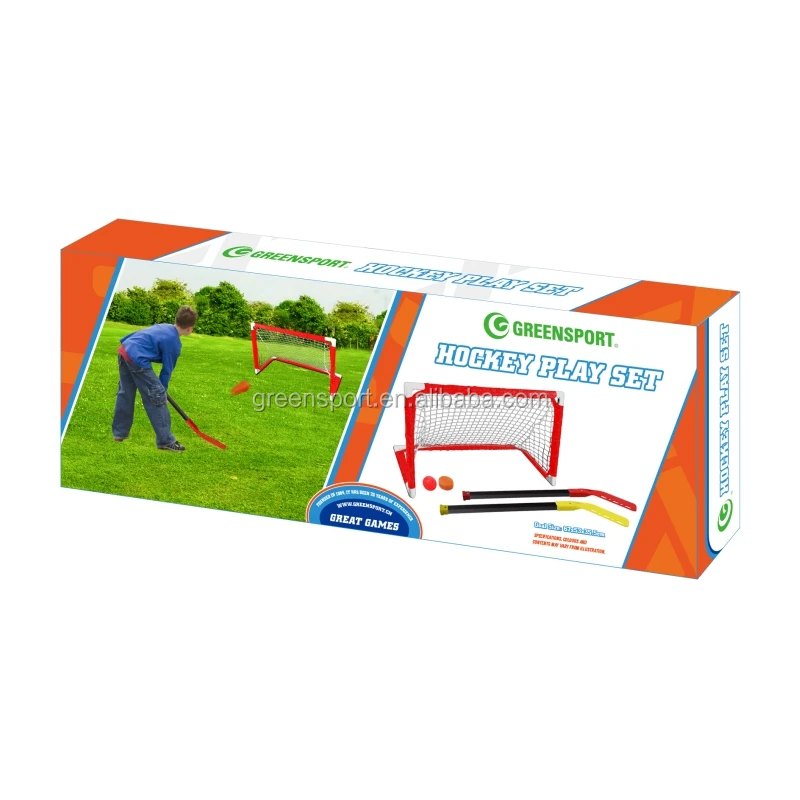 Hot seller PLASTIC hockey set with plastic hockey stick and hockeyball and puck