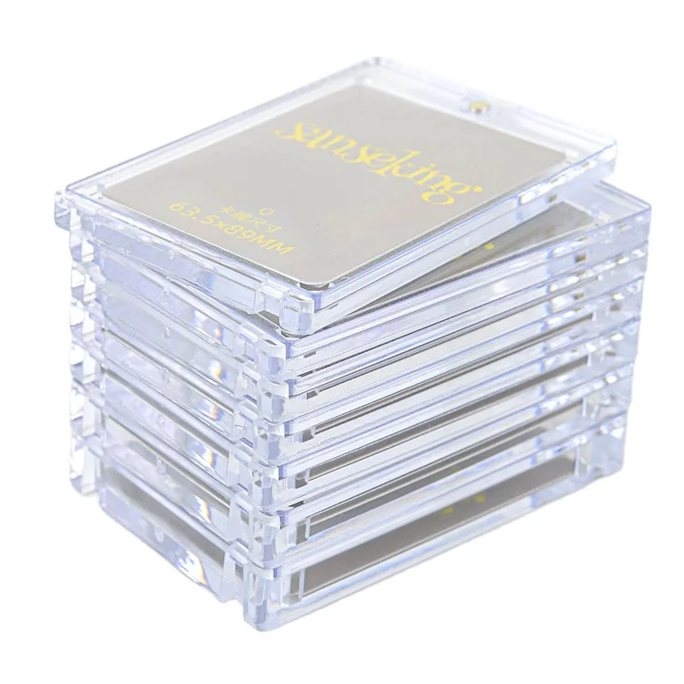 Clear 35PT Custom Ultrasonic Graded Card Slab Acrylic Trading Card Slabs Holder Case Grading Baseball CGC Slabs For TCG PSA