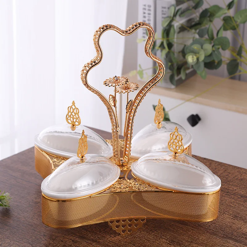 Exquisite European style multi grid storage metal fruit box