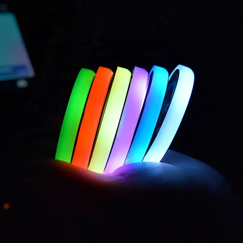 7 Colorful Changing Light Car Cup Holder LED Mat Coaster Pad Accessories customized logo