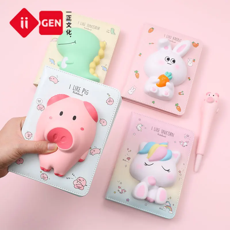 stationery decompression notebook creative book Internet celebrity small animal decompression book Cute color page book Journal