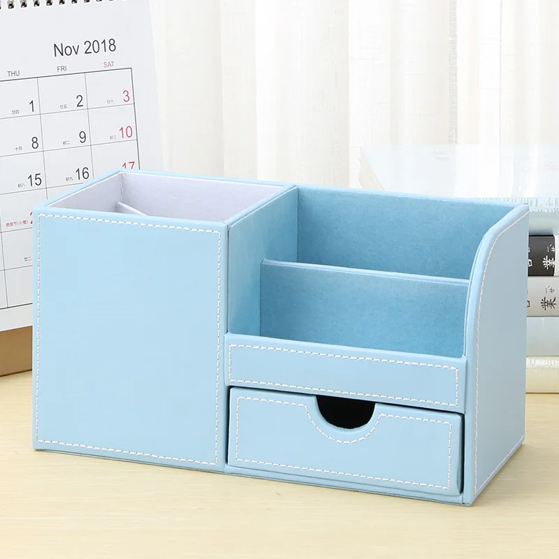 2021 Hot Luxury Household Leather Wooden Storage Box