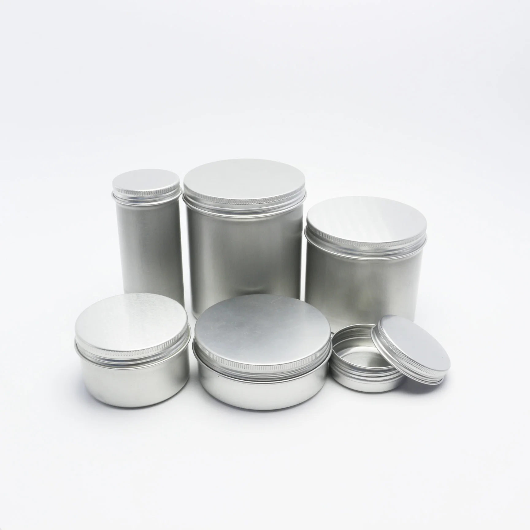 Best price 1oz 2oz 4oz 8oz 2 piece aluminum can tin 4oz round aluminum tin container 200ml AJ-03S
