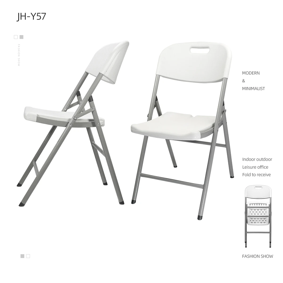 Holiday Use White Plastic Metal Cheap Folding Conference Chair Garden Party Camping Dining Beach Wedding Events Chairs For Sale