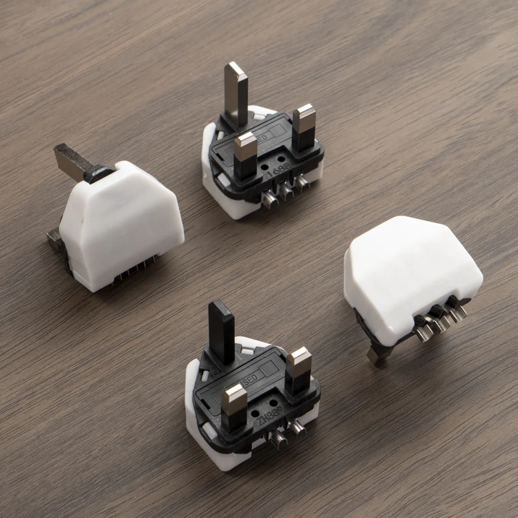 3 PIN Plug 2C 3C High Quality Brass PBT Material BS1363/A International Safety Standard Certified UK Plug Insert