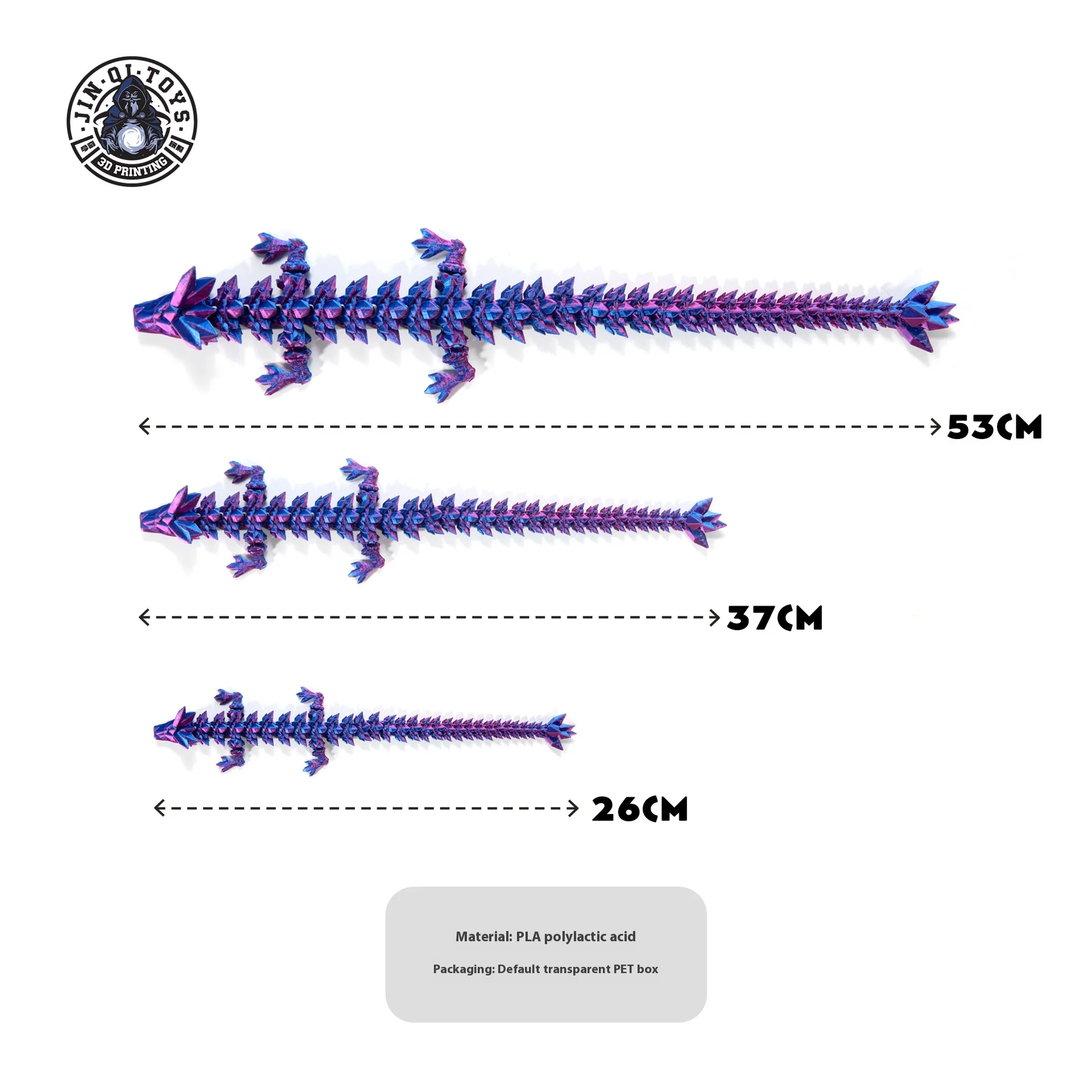 3D Printing Cross-border Hot Ornaments Joint Movable Crystal Gem Dragon Hand Set Decoration
