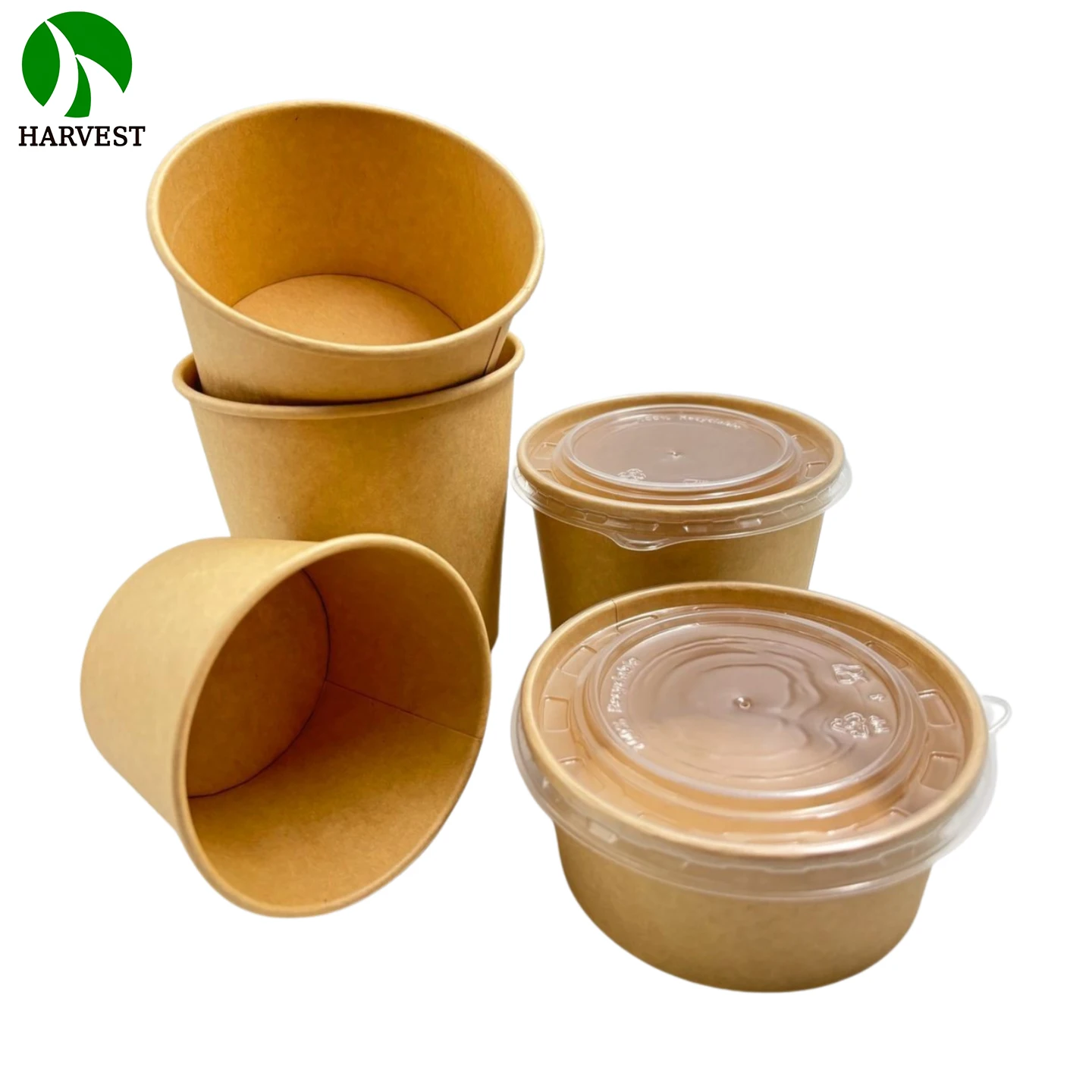 8/10/12/16/18/24 oz Disposable paper soup bowl container take away food cup packaging