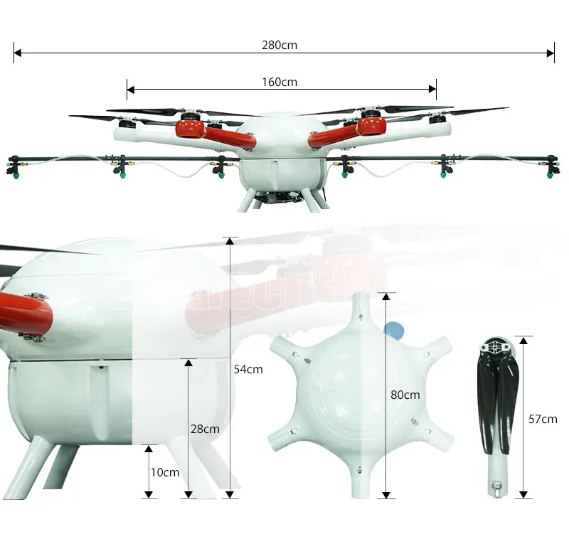 GAIA 160AG Agricultural Drone with Flight Control Spray Drone 20kg