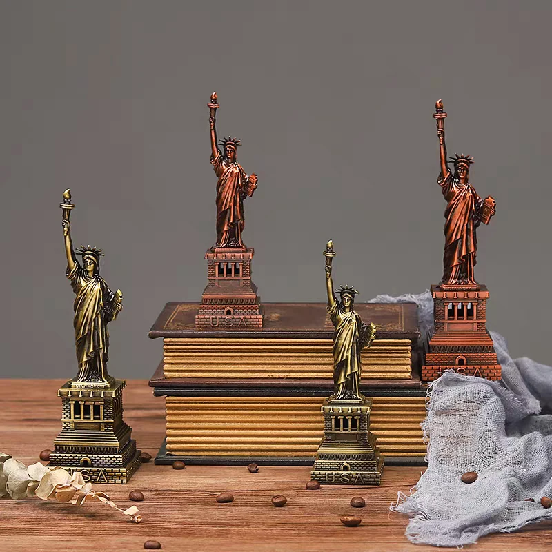 Custom Luxury 3D Antique Brass Metal Twin Towers Oman Architectural Model with Logo Art Sword Medal for Tourist Souvenirs