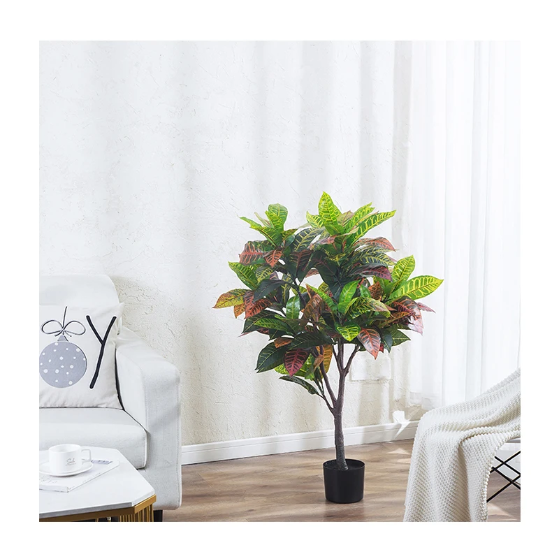 Наружное декоративное искусственное кротонное дерево растения Пестрое растение красивое садовое кротон бонсай