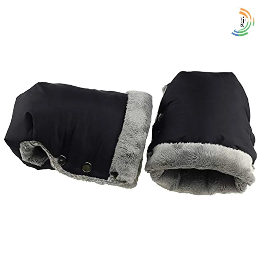 M857 Thick Fleece Lining Baby Stroller Windproof Hand Muff Mommy Winter Gloves Baby Stroller Hand Muff