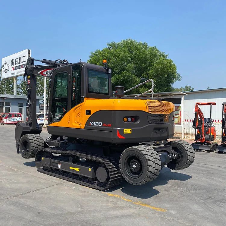Rhinoceros new X120plus XINIU 10 ton  wheel crawler excavators earthmoving machine smallest mini digger new excavator price