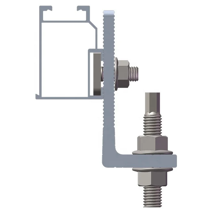 L Feet Kit Metal Roof Top Solar Mounting Brackets System Solar Panel Roof Rack Mounts