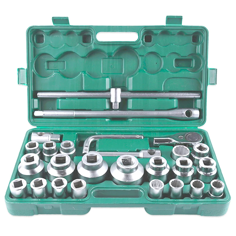Гаечный ключ 3/4 дюйма 1 дюйм, комплект сверхмощных торцевых ключей из хромованадиевого материала, 21 предмет