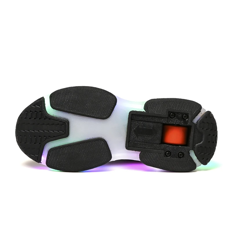 Hot sale China factory Children USB Rechargeable led light up 2 wheel skate roller shoes