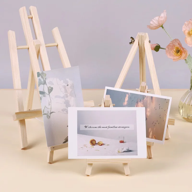 Portable Artist Easel Foldable Wooden Painting Easel Small Pine Wood Art Easel Tabletop Wooden Tripod