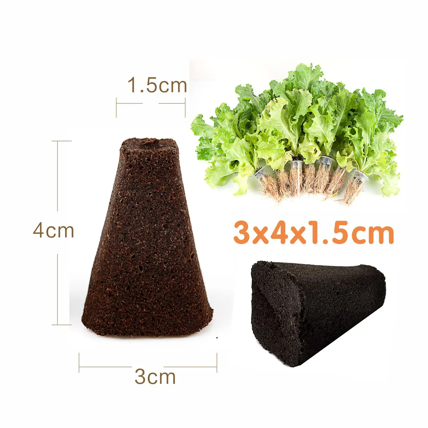 Wholesale 4cm High Square Hydroponic Sponge Small Single Sponge Planting Growth Agriculture Hydroponics Seedling Cultivation
