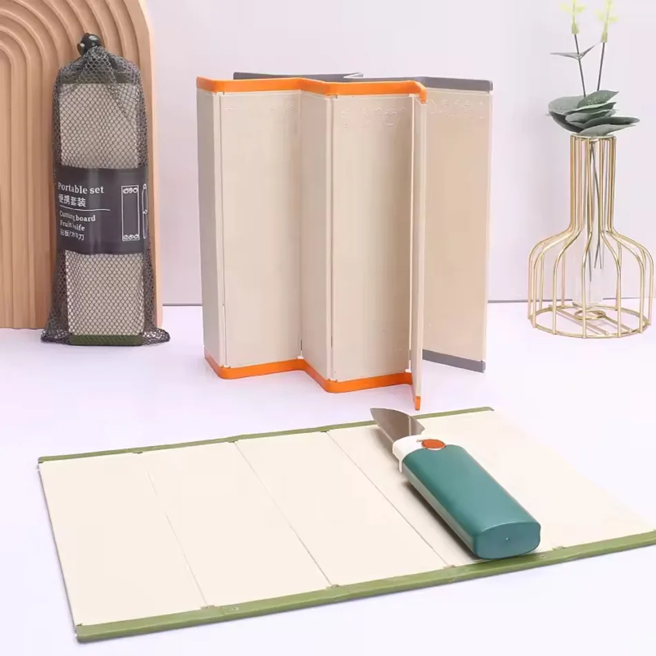 Custom Foldable Wheat Straw Folding Cutting Board Environmentally Friendly Reusable Portable Kitchen Cutting Board