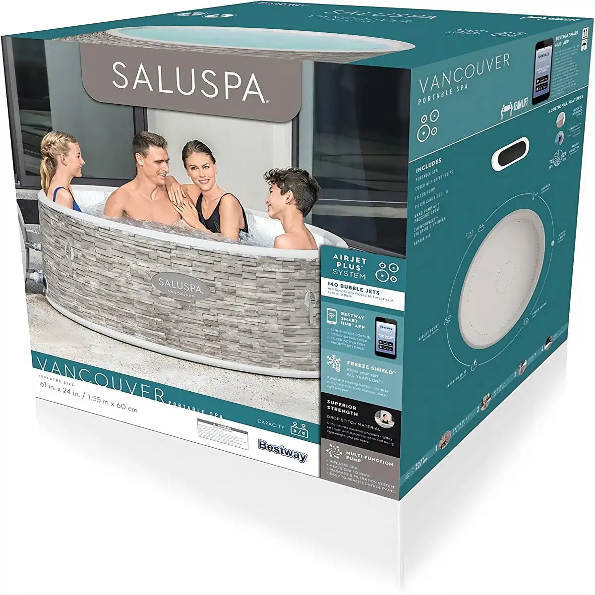 Factory Sell Luxury Freestanding Whirlpool Bath Tub Bubble Soaking 2 Person Hot Tub Custom Massage Bathtub With Spa