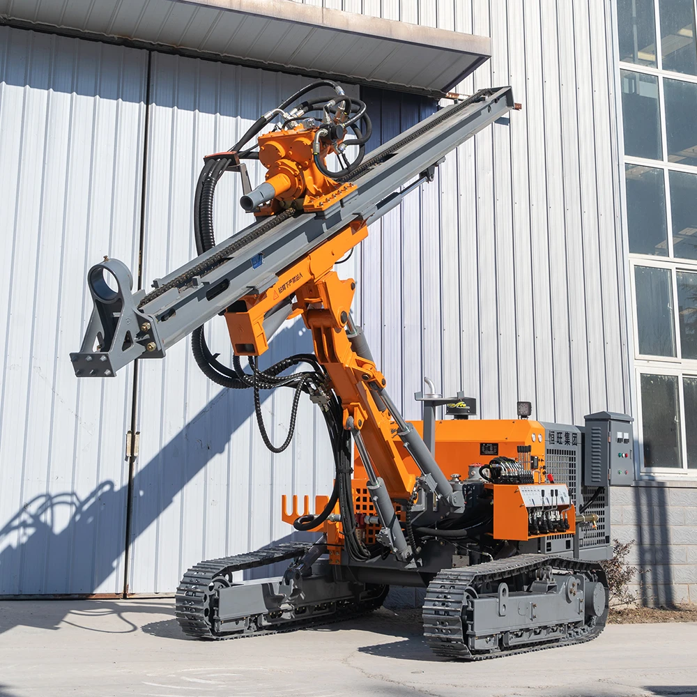 Free shipping crawler drilling rig Hengwang pneumatic hammer mining small tubular drilling machines for sale